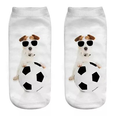 Girl Teen Socks Dog Sunglasses Soccer Ball Whimsical Read Size New Free Shipping • $12