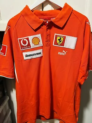 Scuderia Ferrari Marlboro F1 PUMA Polo Shirt Vintage XL Pit Crew Men Vodafone • $99