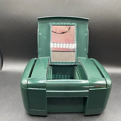 Rare Vintage The Jewel Kit Travel Jewelry Box Ingenious Designs Inc. Dk Green • $29.99