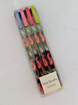 VERA BRADLEY Set Of 4 Gel Pens - Twilight Paisley - New In Package • $12