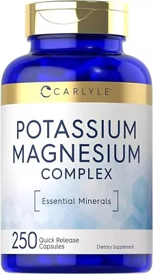 Potassium Magnesium Supplement | 250 Count | Non-Gmo & Gluten Free Complex | By • $15.24