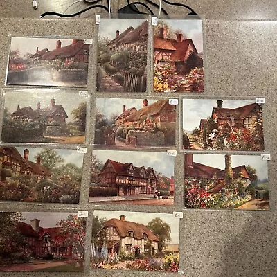 Vintage Postcard W.W. Quatremain Artist Lot Of 11 Cottages Gardens S404 • £19.27