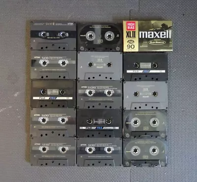 Lot Of 15 Type II High Bias Black Cassette Tapes • $24