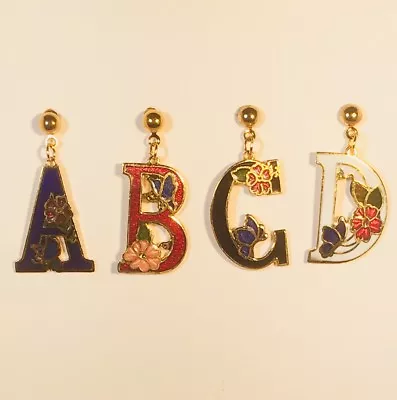  LETTER EARRINGS A B C D E F G H I J K L M N O P R S T V W Y  Gold Plated  • $11