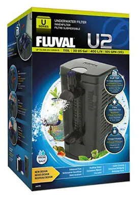 £42.99 • Buy Fluval New U2 Internal Filter Submersible Adjustable Aquarium Fish Tank	