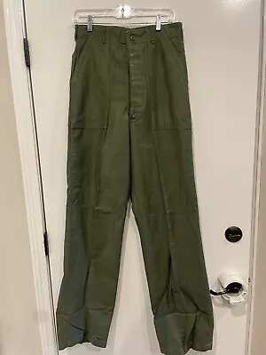 NEW Vtg Vietnam Era Trousers Cotton Sateen Pants OG-107 Type I 30x35 • $150