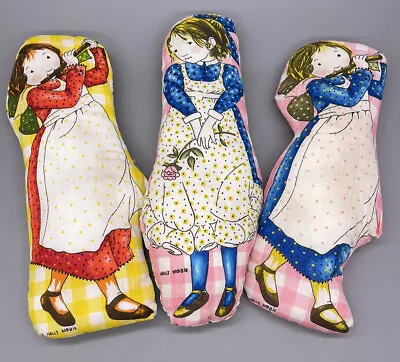 Vintage Holly Hobbie Stuffed Pillow Dolls 12-13  Lot Of 3  • $29.93