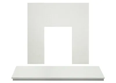 Adam Marble Back Panel & Hearth In White 48 Inch • £289