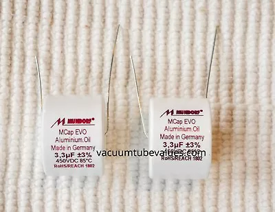 PAIR - TWO - Mundorf MCap EVO Aluminum Oil Capacitor Cap 3.3uf 3.3 Uf 450VDC • $31.45