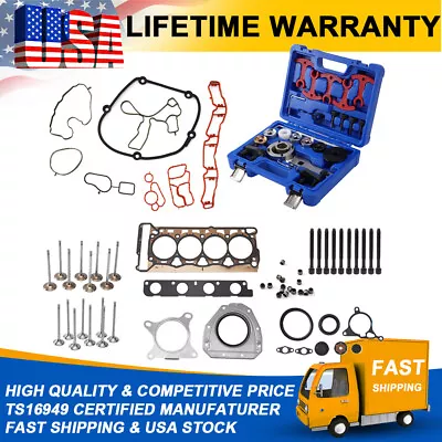 NEW Head Gasket Set Timing Chain Tool Valves Kit For Audi VW TSI TFSI 2.0T 2008+ • $197.21