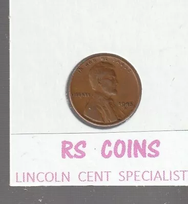 1945S 1946S 1947S 1948S 1949S ~ 5 Coin  LINCOLN PENNY SET  / All Grade VERY FINE • $1.99