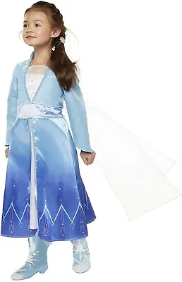 Frozen 2 Elsa Dress Costume 4-6x Adventure Girls Role-Play Up Halloween Cosplay • $18.50