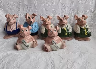 7 X Vintage Wade England NatWest Piggy Bank Pig Money Saving Pigs Set. Ceramics. • £171