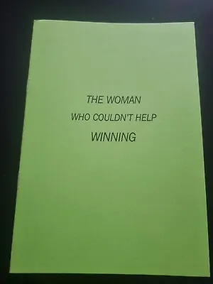 £5 • Buy Finbarr Book, The Woman Who Couldnt Help Winning, J. Finbarr, 2012