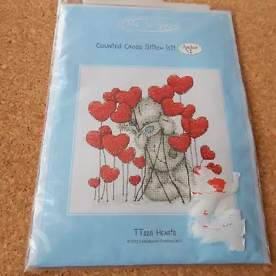 Anchor Me To You Bears Hearts Counted Cross Stitch Kit TT228 16x16cm NEW Love • £14