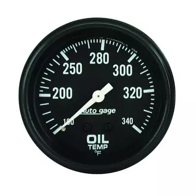 Auto Meter Oil Temp Gauge 2314; Auto Gage 100-340deg 2-5/8  Mechanical Black • $77.07