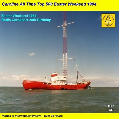 Pirate Radio Caroline 1984 Top 500 Listen In Your Car • £8.99