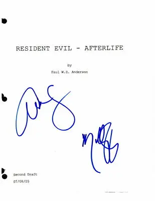 Ali Larter Milla Jovovich Signed Autograph Resident Evil Afterlife Movie Script • $550.45