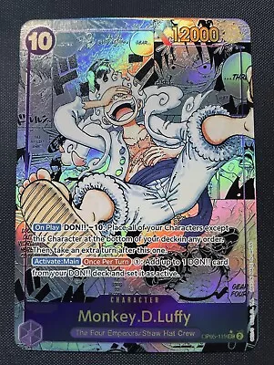 HIGHER QUALITY Ver.2 CUSTOM English One Piece Monkey D Luffy Manga Rare OP05-119 • $54.95