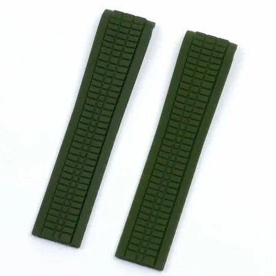 21 Mm Green Rubber Strap Watch Band For Patek Phillipe Aquanaut 5164A 5167A • £45.59