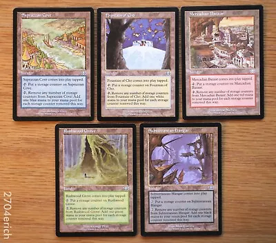 Set Of 5 Mercadian Masques Storage Lands *NM* Old School Magic The Gathering MTG • $5.99