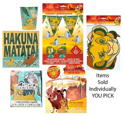 LION KING Party Napkins Cups Masks Favors Tablecover Decorations YOU CHOOSE • $3.75