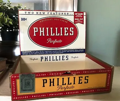 Vintage Phillies 1953 Perfecto Bayuk Cigars 50 Cigar Box Class E Series 122 • $34.16