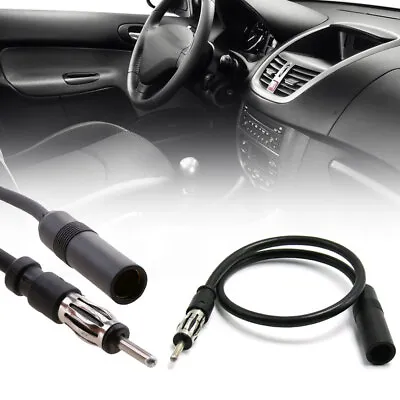 35cm Car Radio Antenna Extension Cable FM/AM Radio Cable Cord DIN Plug Connector • $6.86