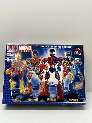 Mega Bloks Marvel Heroes Ultimate 4 Super Tech Heroes 1960 Torch Thing Spiderman • $99.99