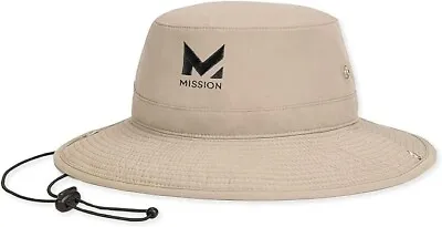 MISSION UPF 50 3-inch Wide Brim Cooling Bucket Sun Hat In Khaki • $14.20