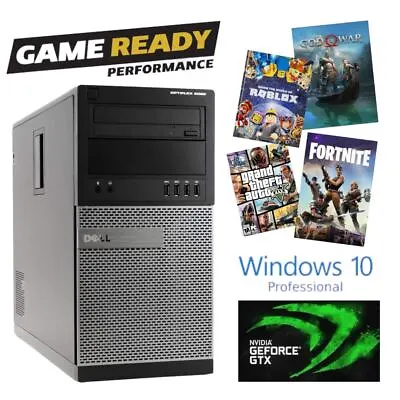 Gaming Desktop Computer DELL I7 NVIDIA GTX Up To 32GB RAM 4TB SSD Windows10 BT • $84.99