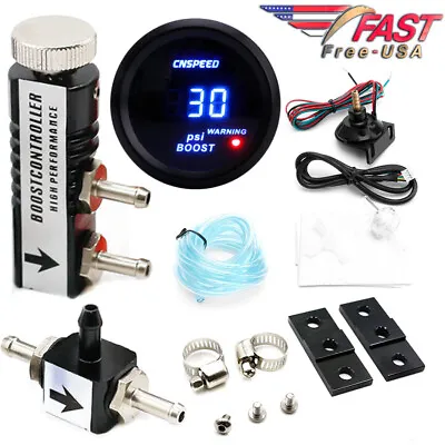 0-30PSI Manual Boost Controller Kit BLACKw/ 52mm Electronic Digital BOOST GAUGE • $36.97