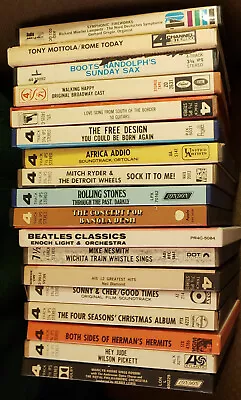 Lot Of 18 Vintage 4-track Audio Tapes -- Various Genres And Artists • $51