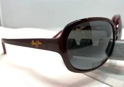 Maui Jim Rainbow Falls Mj 225-04 Dusty Rose Red W/ Grey Polarized Sunglasses 9.9 • $150