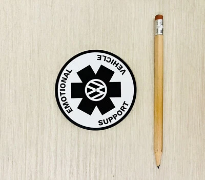 $4.99 • Buy Emotional Support Vehicle Sticker - Bug Beetle VW - UV Protected Waterproof