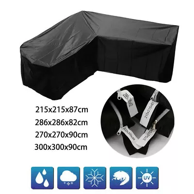 $32.99 • Buy Waterproof L Shape Furniture Cover Outdoor Garden Rattan Corner Sofa Protective