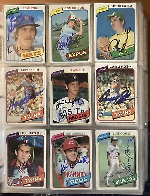 1980 Topps Baseball Signed  Autographed Cards • $1.25