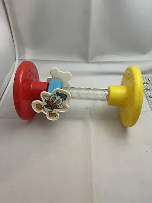 Vintage Disney Babies Flip Spin & Roll Beads Baby Toy Donald Duck & Mickey Mouse • $9.99