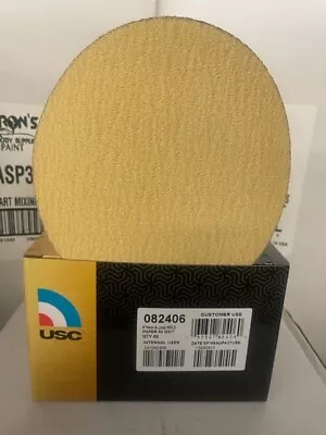 6inch Hook Loop Sanding Discs 80 Grit Wet Dry Sandpaper 50pc Per Box USC-082406 • $33.98