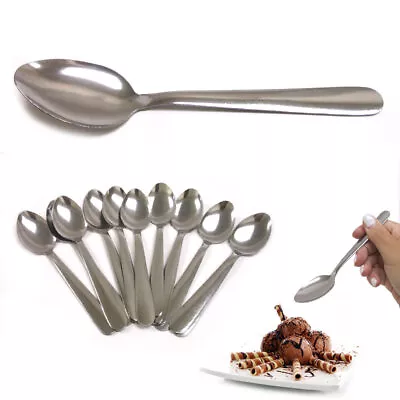 12 X Stainless Steel Teaspoons Flatware Silver Coffee Soup Tea Spoons Silverware • $10.49