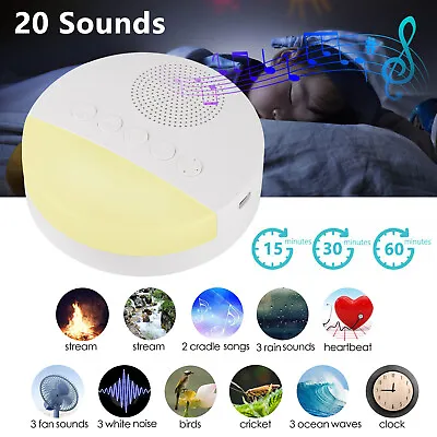 White Noise Nature Sound Machine Sleep Aid Sounds Sleeping Machine Therapy Relax • $17.98