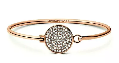 New Michael Kors Heritage Rose Gold-tone Crystal Disc Bracelet Msrp $115.00  • $55