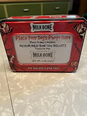 Vintage 1989 Milk-Bone Photo Frame Tin—Empty • $9.95