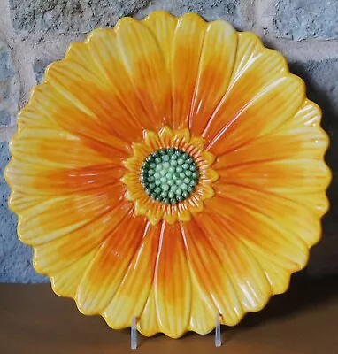 Maxcera Sunflower DINNER Plate  Flower Shaped 3D Figural  10.5  NEW Daisy • $16.95