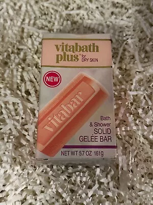 NOS Vintage Vitabath Plus For Dry Skin Bath & Shower Solid Gelée Soap Bar • $20