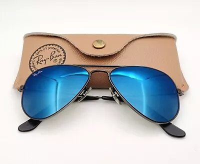 $349.99 • Buy Vintage B&L Ray Ban Bausch & Lomb Blue Mirror G15 Gray 52mm W2486 Aviator W/Case