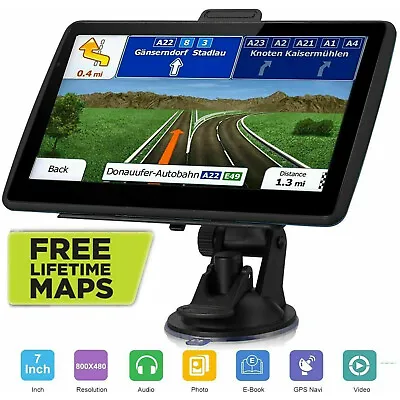 7 INCH CAR GPS Navigation Portable Truck Navigator 8GB 256MB Free USA Canada MAP • $44.95