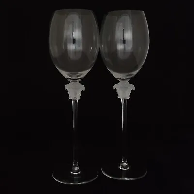 Rosenthal Versace Lumiere Set Of 2 Red Wine Glasses (D0897) • $260