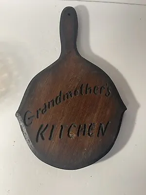 Vintage Wooden Kitchen Hanging Wall “grandmother Kitchen” Country Decor • $12.99