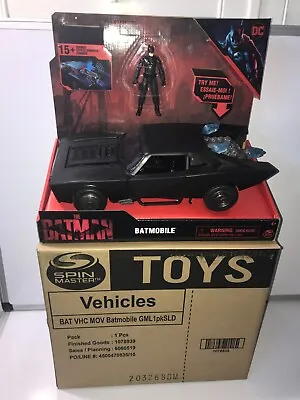 DC The Batman Movie BATMOBILE W/Lights/Sounds & Action Figure 2022 Spin Master • $29.99